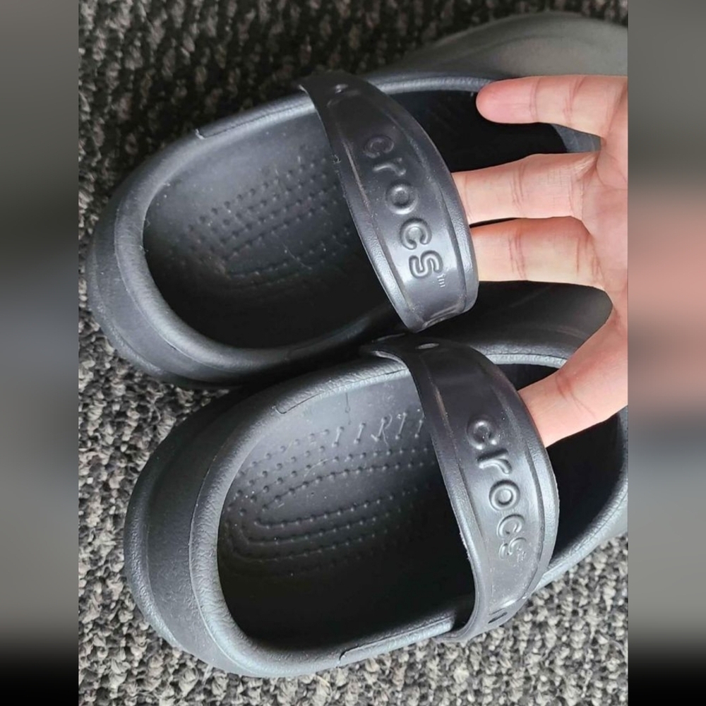 CROCS At Work size 13 Men's black slip on shoes - Picture 6 of 11